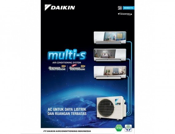 Daikin AC Multi S 3 Koneksi MKC70SVM4 (1/2 PK + 1,5 PK + 1,5 PK) Inverter