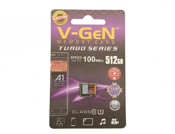 V-GEN MicroSD 512GB TURBO C10 (+A)