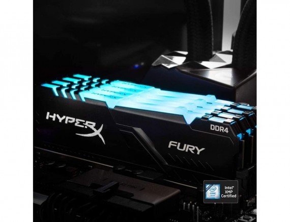 KINGSTON 16GB 3200MHz DDR4 CL16 DIMM (Kit of 2) 1Rx8 HyperX FURY RGB