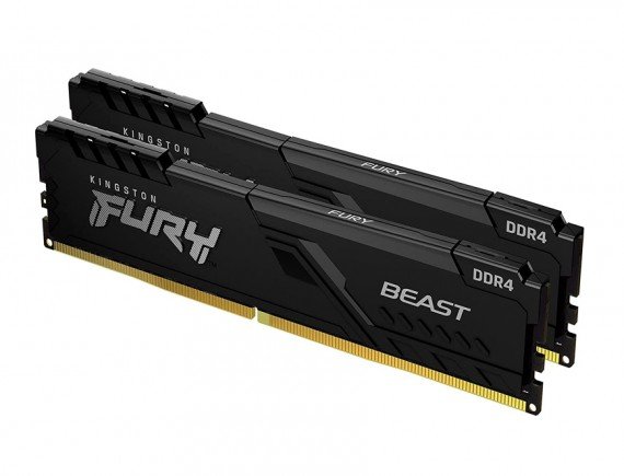 KINGSTON 8GB 2666MHz DDR4 CL16 DIMM (Kit of 2) 1Rx8 Kingston FURY BEAST Black