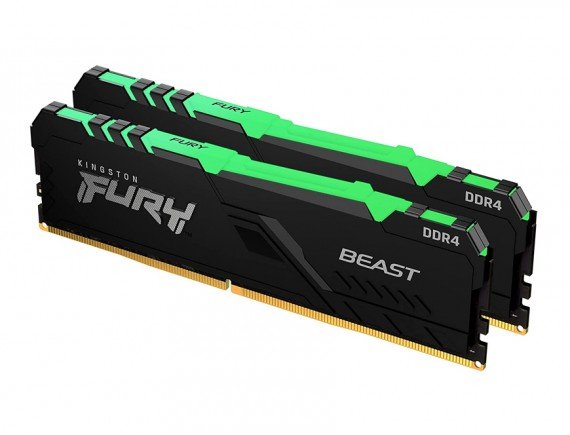 KINGSTON 16GB 3600MHz DDR4 CL16 DIMM (Kit of 2) 1Rx8 Kingston FURY BEAST RGB