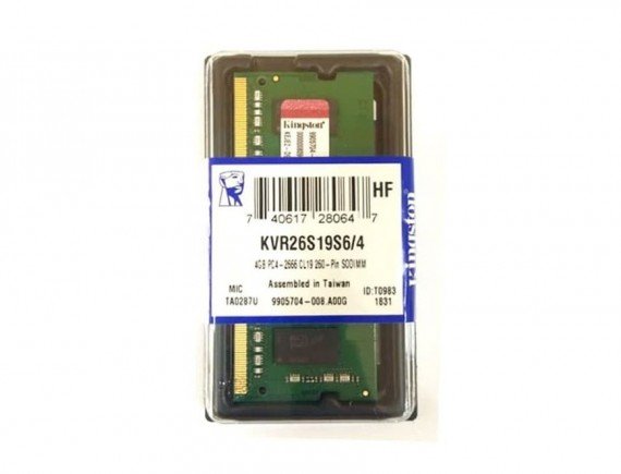 KINGSTON 4GB 2666MHz DDR4 Non-ECC CL19 SODIMM 1Rx4