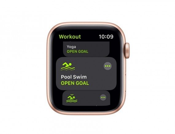 Apple Watch SE Sport - MYDR2ID/A GPS, 44mm Gold Aluminium Case with Pink Sand Sport Band - Regular