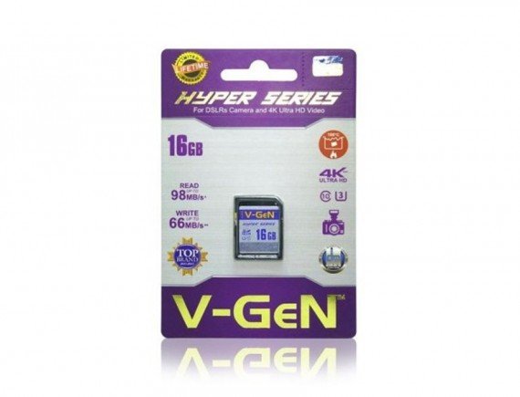V-GeN Memory SDHC 16GB 3.0 UHS1 C3 HYPER