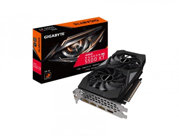 GIGABYTE Radeon™ RX 5500 XT D6 4G (rev. 2.0) VGA GV-R55XTD6-4GD 2.0