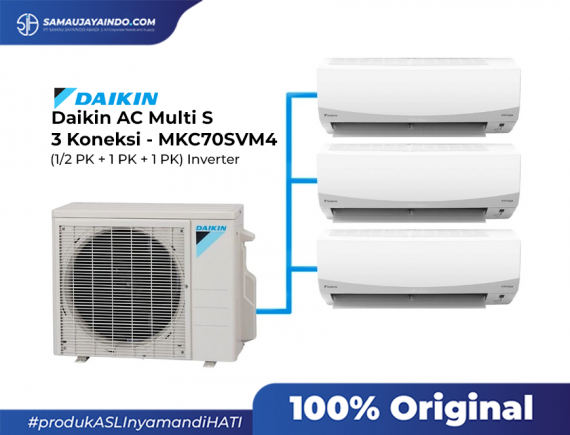 Daikin AC Multi S 3 Koneksi MKC70SVM4 (1/2 PK + 1 PK + 1 PK) Inverter