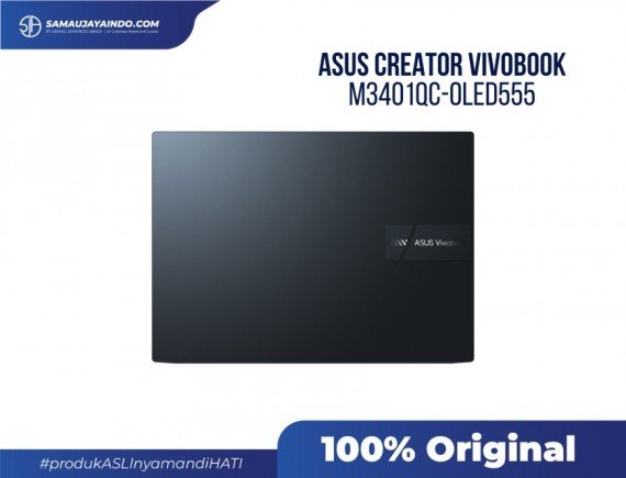 ASUS Creator VivoBook M3401QC-OLED555 - PRO SERIES AMD Ryzen R5-5600H / NVDIA GeForce RTX 3050 with 4GB DDR6 VRAM / 512G PCIE / 8GB DDR4 / QUIET BLUE / 14