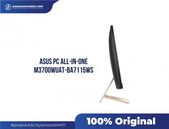 Asus AIO M3700WUAT-BA7115WS - AMD R7-5700U/ 16GB/ 1TB + 512GB SSD/ 27” Touch/ Win 11 Home/ OHS/ 2Y / No DVD/ Black