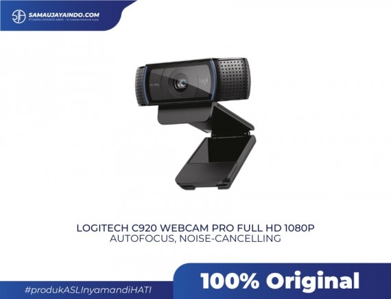 LOGITECH - C920 Webcam PRO Full HD 1080P Autofocus, Noise-Cancelling