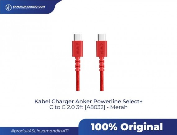 ANKER - Kabel Charger Anker Powerline Select+ C to C 2.0 3ft - A8032