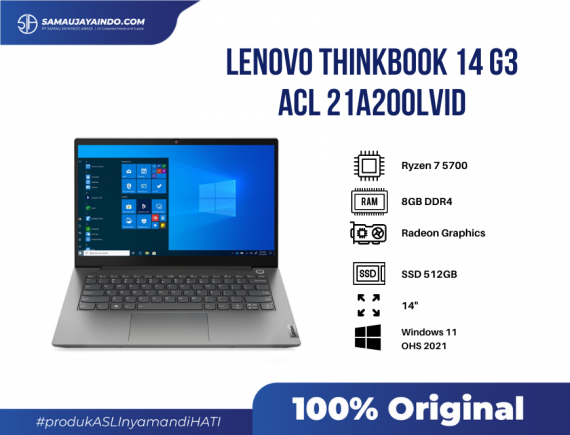 Lenovo ThinkBook 14 G3 ACL 21A200LVID AMD Ryzen 7-5700