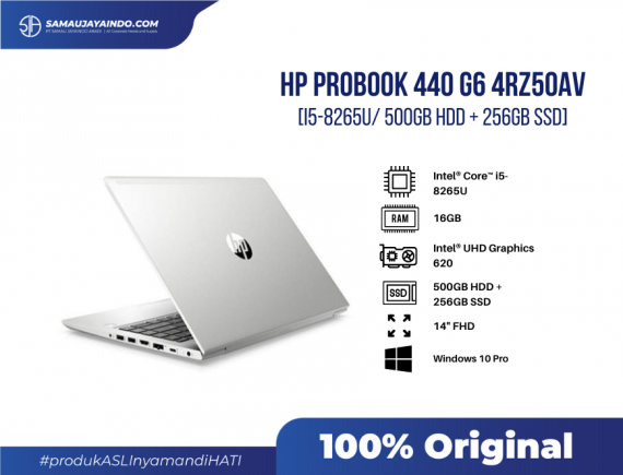 HP ProBook 440 G6 4RZ50AV [i5-8265U/ 500GB HDD + 256GB SSD]