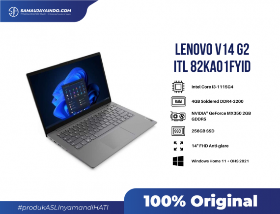 Lenovo V14 G2 ITL 82KA01FYID [Intel Core i3-1115G4, GeForce MX350, 4GB RAM, 256GB SSD]
