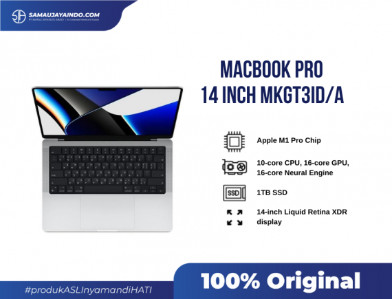 MacBook Pro 14-inch MKGT3ID/A (M1P/10C CPU/16C GPU/1TB)