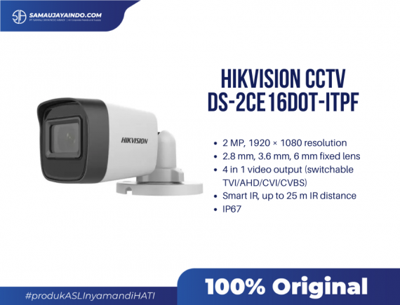 HIKVISION CCTV DS-2CE16DOT-ITPF (2.8mm) 2MP