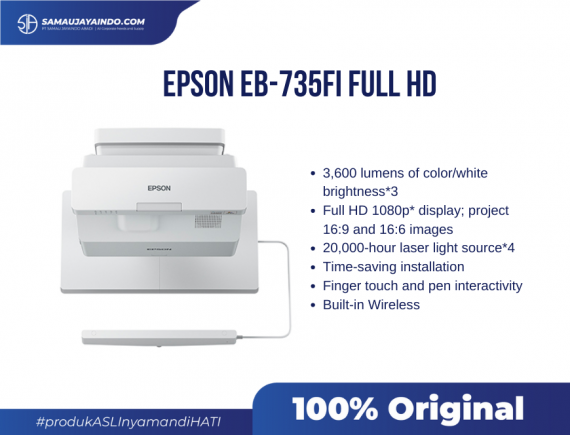 Epson EB-735Fi Full HD 3LCD 1080P Interactive Laser Projector