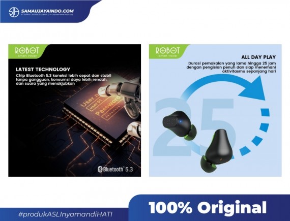 Robot TWS T20S Wireless Earphone Bluetooth 5.3