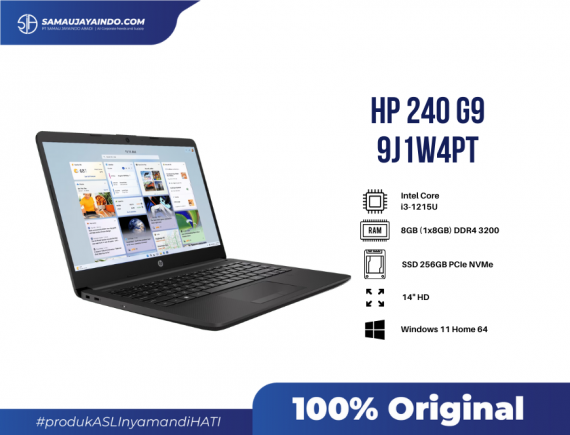 HP 240 G9 9J1W4PT -  Intel Core i3-1215U (10M Cache, up to 4.4GHz), 8GB (1x8GB) DDR4 3200, SSD 256GB PCIe NVMe, Windows 11 Home 64, WLAN+BT, HD Webcam, 45 Watt Smart AC Adapter, 3 Cell 41 Hr Long Life, 1/1/0 Warranty 1E7D7AA HP Prelude 15.6 Top Load