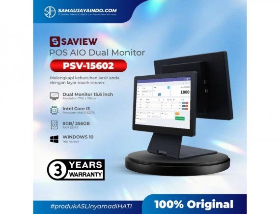 SaView POS All in One PSV-15602 Dual Monitor