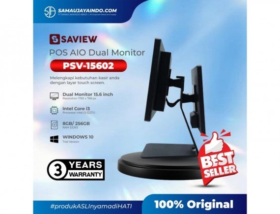 SaView POS All in One PSV-15602 Dual Monitor