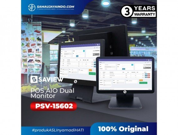 SaView POS All in One PSV-15602 Dual Monitor