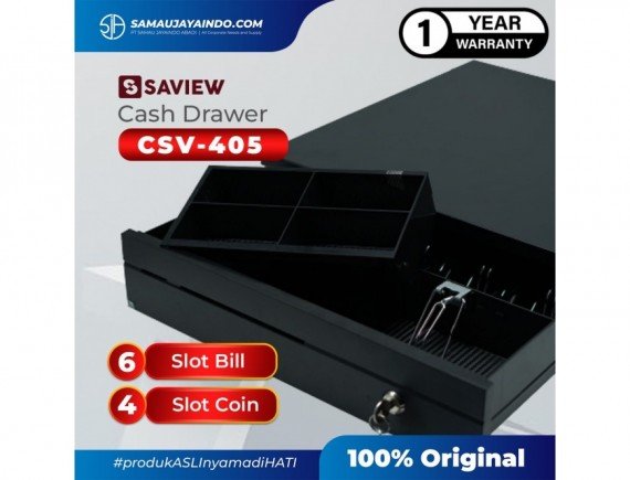 Cash Drawer / Laci Kasir Saview CSV-405 Slot 6 Bill 4 Coin