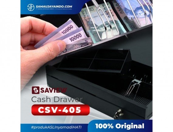 Cash Drawer / Laci Kasir Saview CSV-405 Slot 6 Bill 4 Coin